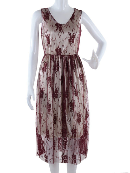Conjunto de vestido y chaleco de encaje de crochet Gatsby