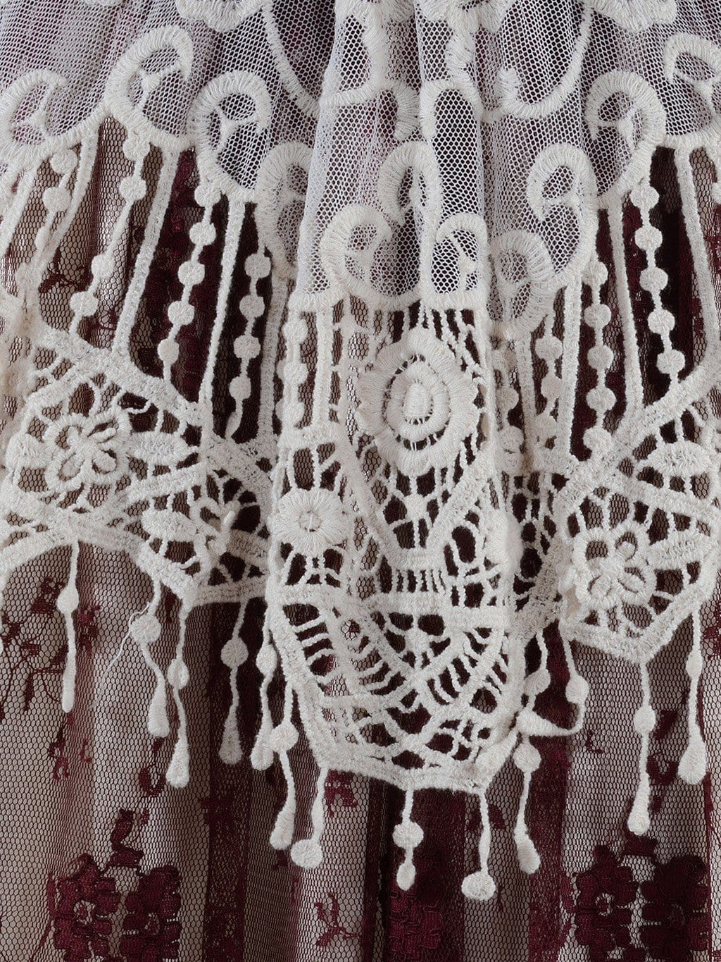 Conjunto de vestido y chaleco de encaje de crochet Gatsby