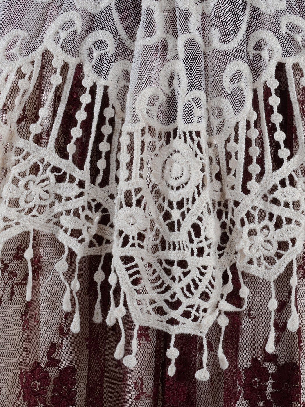 Conjunto de vestido y chaleco de encaje de crochet Gatsby