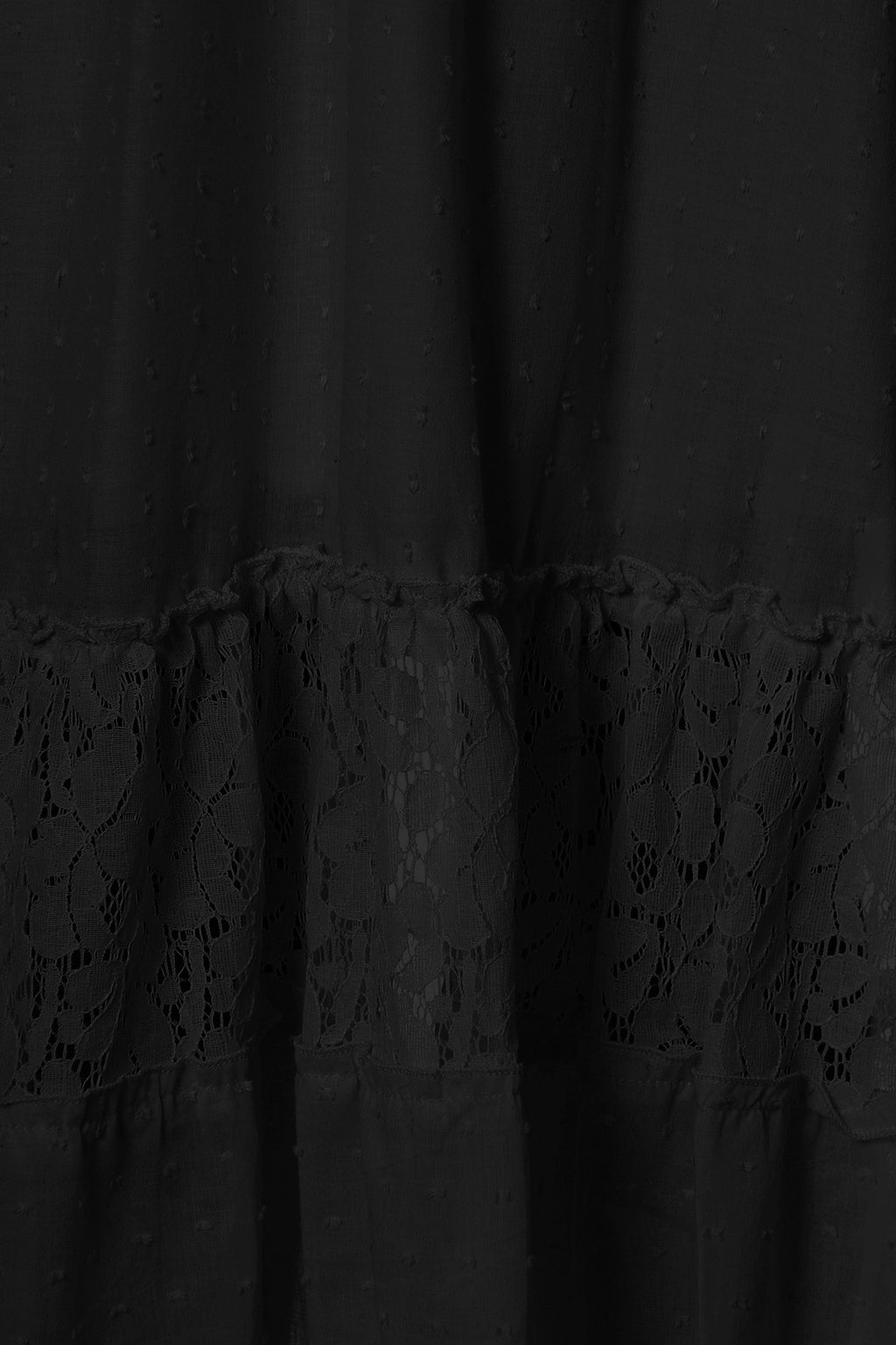 Sweetheart Neckline Clip Dot Lace Maxi Dress