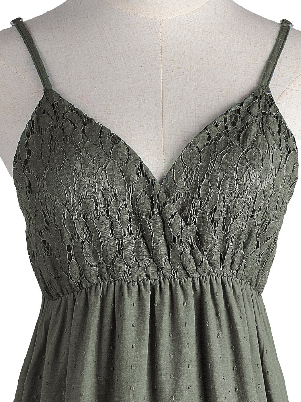 Sweetheart Neckline Clip Dot Lace Maxi Dress