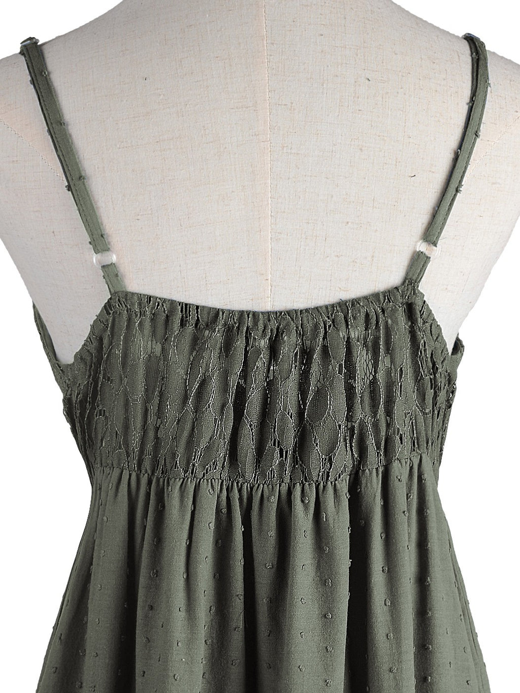 Sweetheart Neckline Clip Dot Lace Maxi Dress