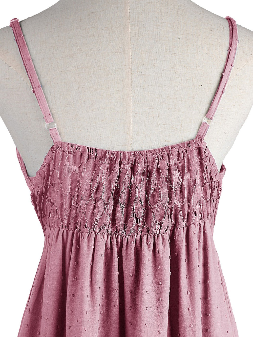 Sweetheart Neckline Clip Dot Lace Maxi Dress