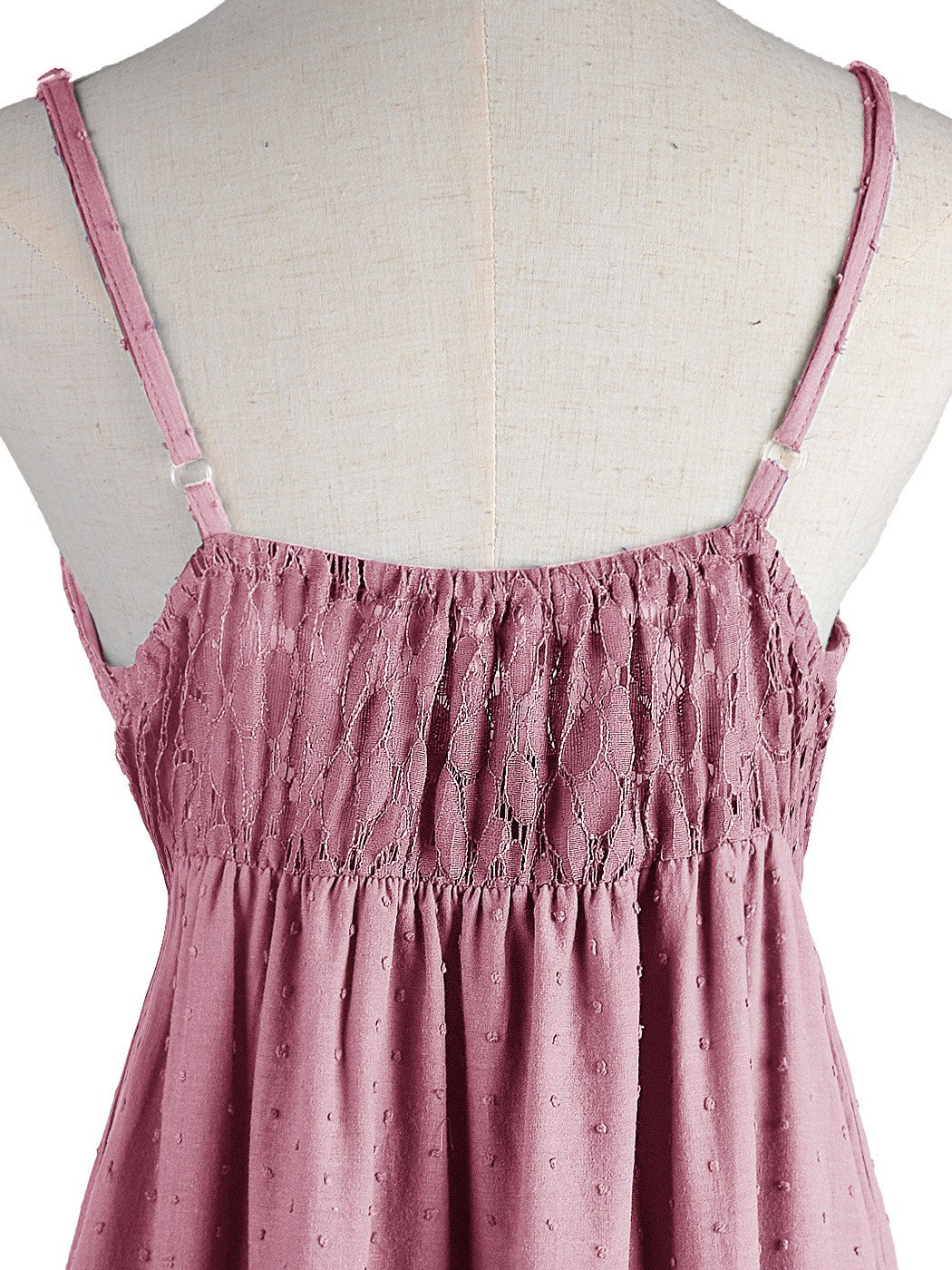 Sweetheart Neckline Clip Dot Lace Maxi Dress