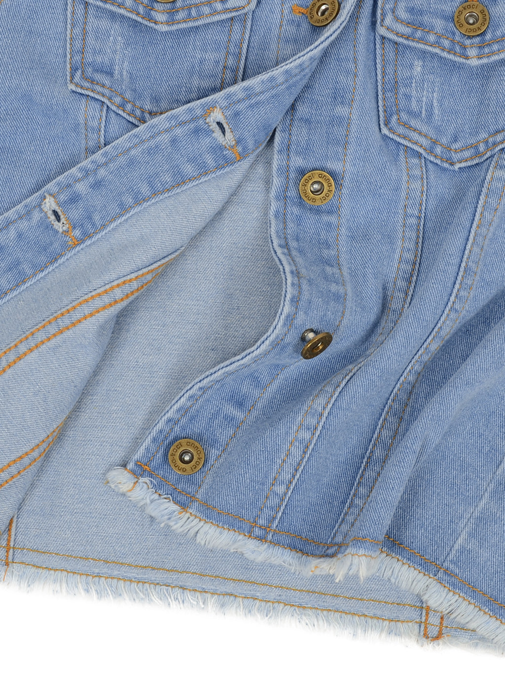Cotton Denim Cropped Vest