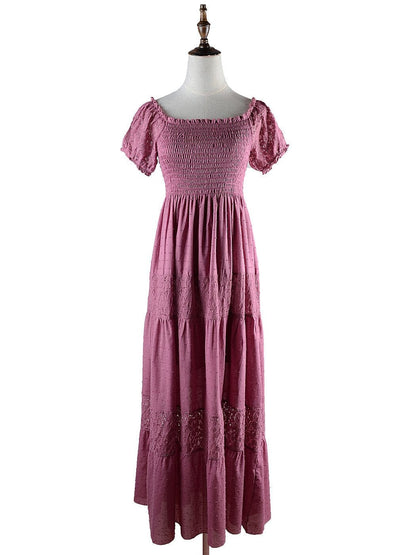 Off Shoulder Lace Maxi Dress
