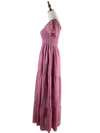 Off Shoulder Lace Maxi Dress