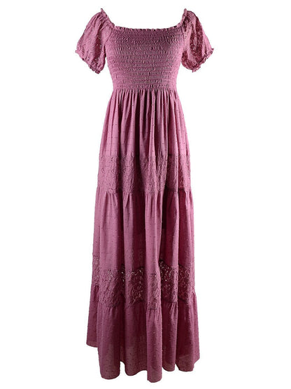 Off Shoulder Lace Maxi Dress