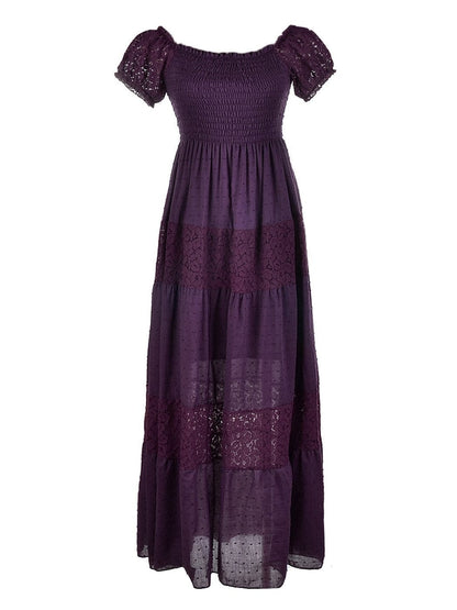 Off Shoulder Lace Maxi Dress