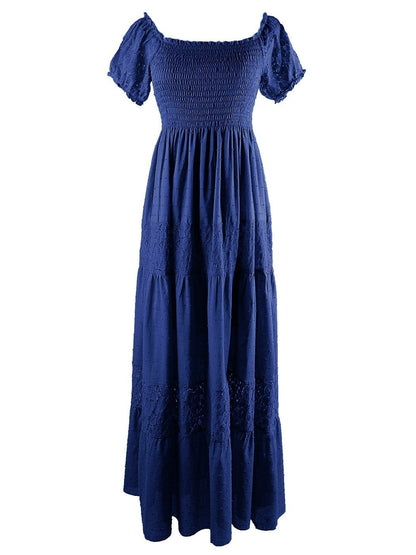 Off Shoulder Lace Maxi Dress