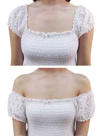 Off Shoulder Lace Maxi Dress