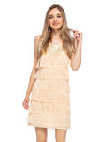 Vestido recto con borlas y flecos de los años 20