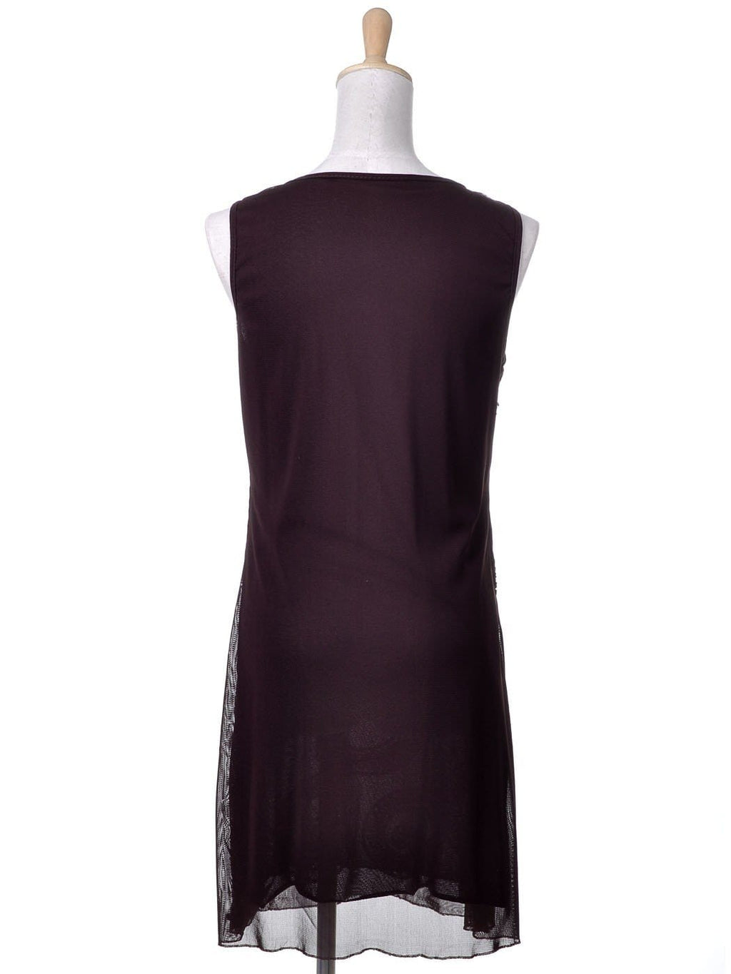 Vestido sin mangas con bordado floral y lentejuelas con cuentas
