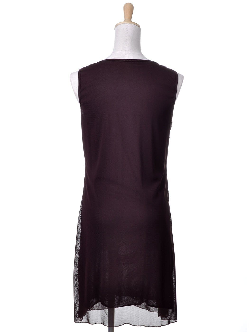 Vestido sin mangas con bordado floral y lentejuelas con cuentas