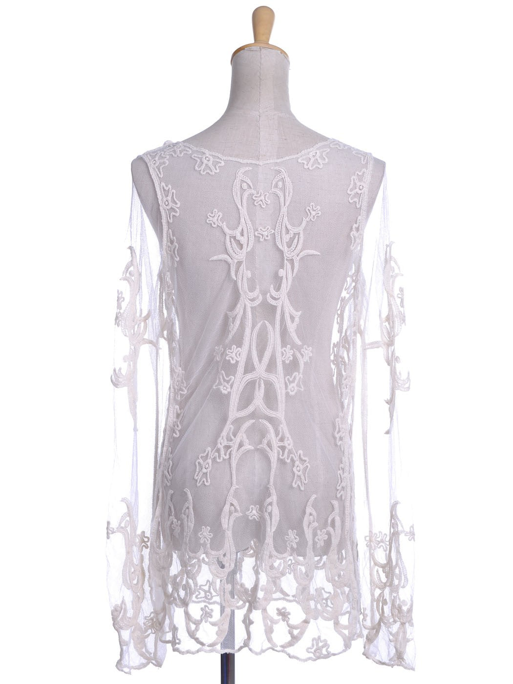 Blusa túnica con diseño divino elaborado en color beige con ajuste S/M