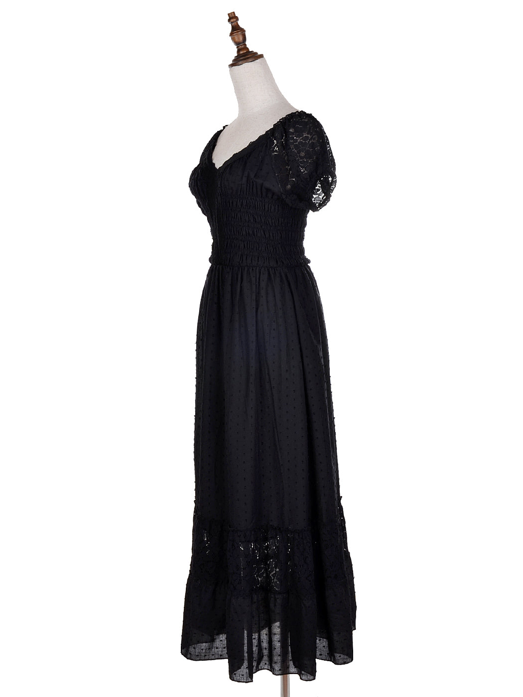 Vestido largo de encaje bohemio renacentista