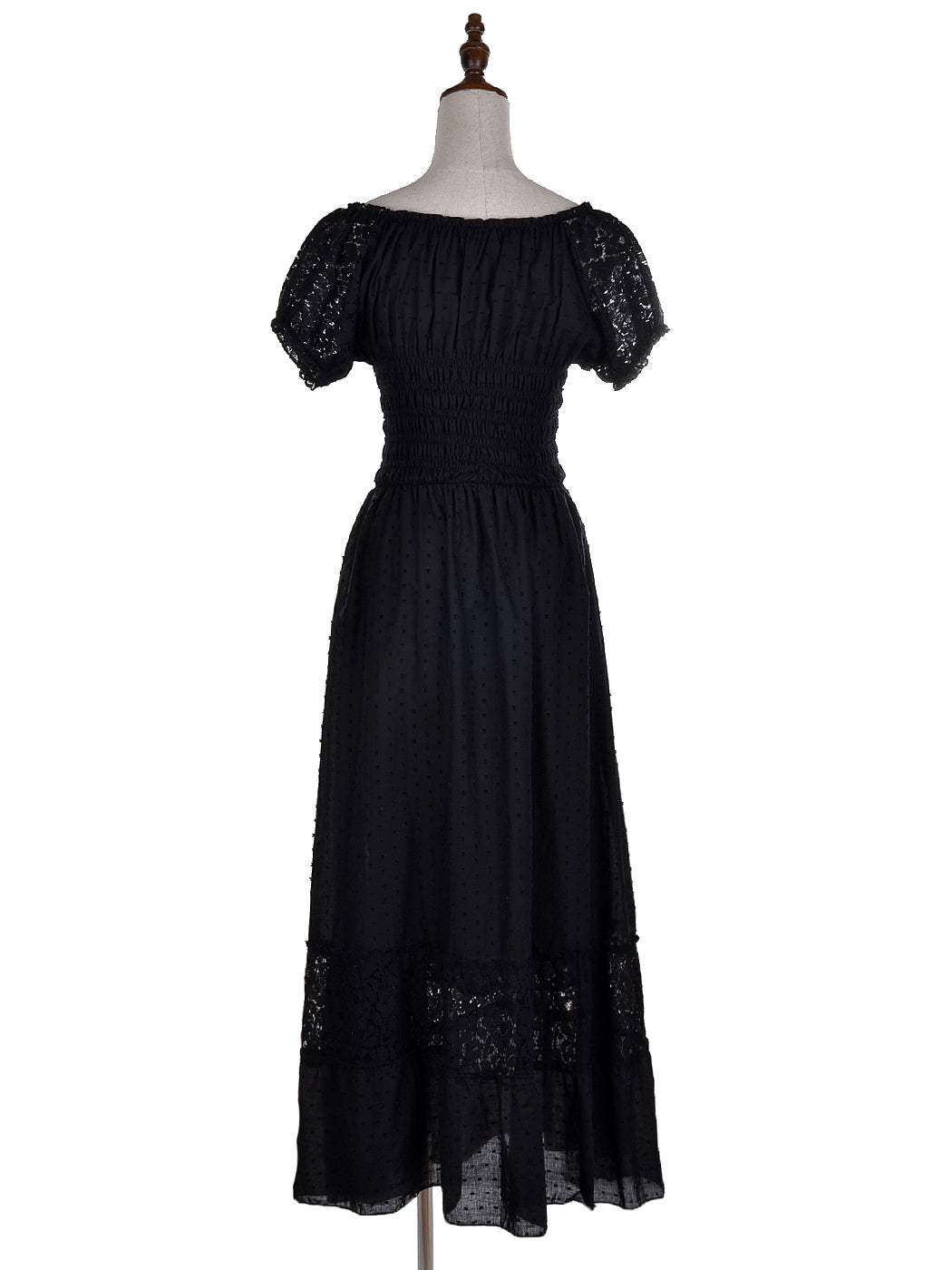 Vestido largo de encaje bohemio renacentista