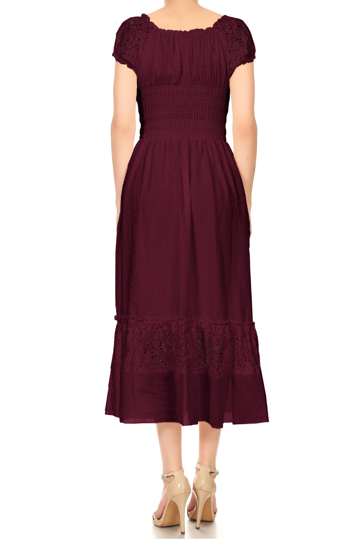 Anna-Kaci Renaissance Boho Lace Maxi Dress - Red - XXL Anna-Kaci Renaissance Boho Lace Maxi Dress - Red - XXL