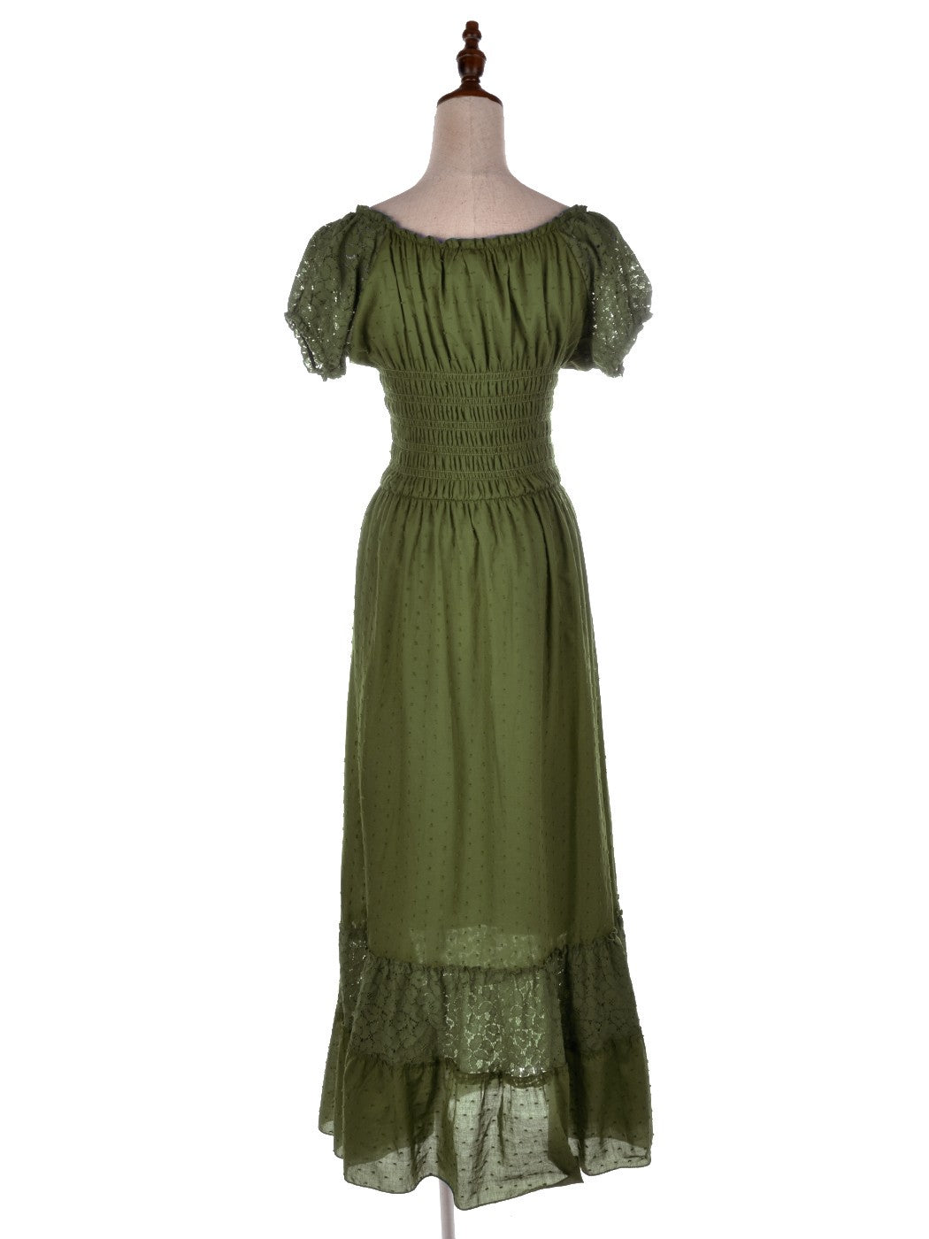 Vestido largo de encaje bohemio renacentista