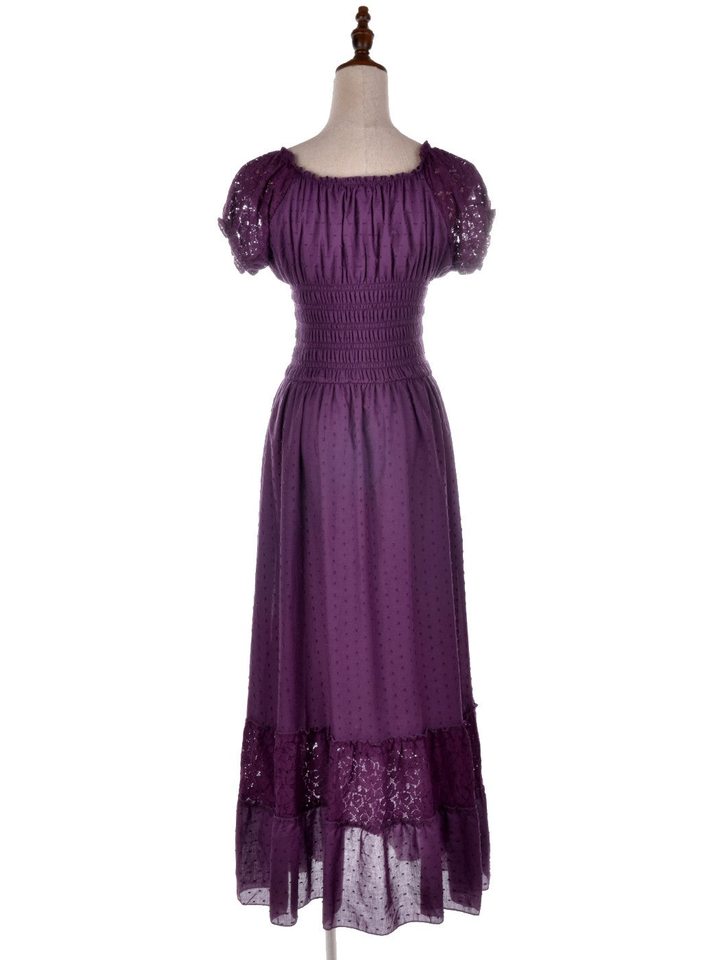 Vestido largo de encaje bohemio renacentista