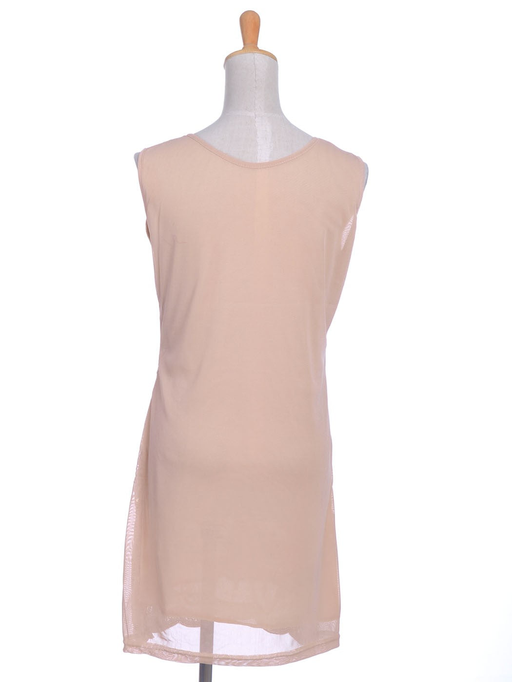 Vestido con apliques de cuerda trenzada, adornos de lentejuelas y corte S/M