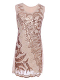 Vestido con apliques de cuerda trenzada, adornos de lentejuelas y corte S/M