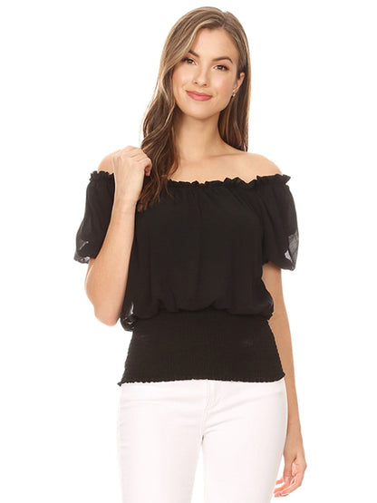 Blusa delicada con hombros descubiertos