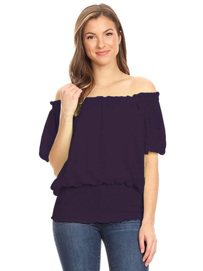 Blusa delicada con hombros descubiertos
