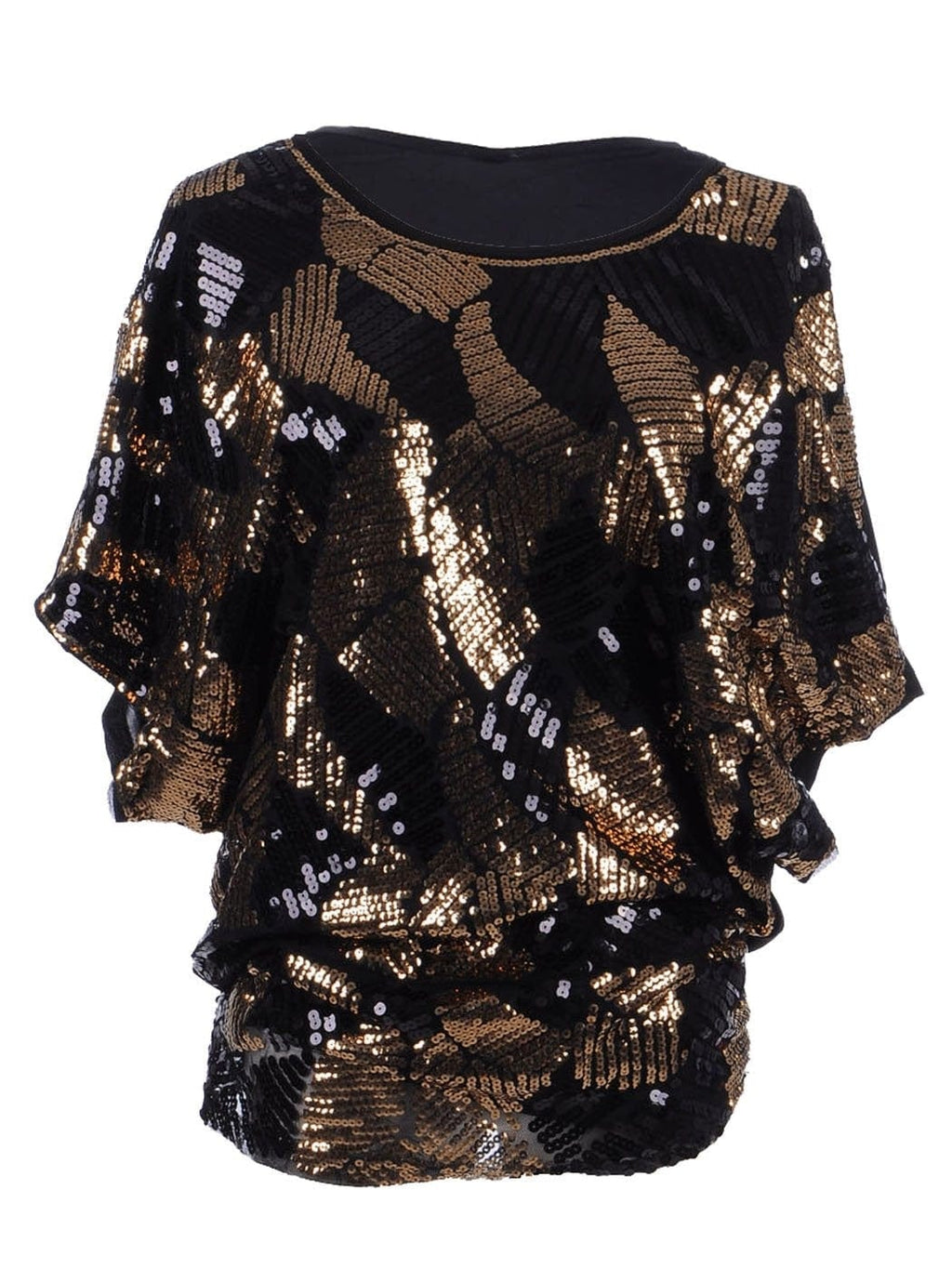 Blusa de noche holgada con mangas dolman y lentejuelas para mujer de Anna-Kaci