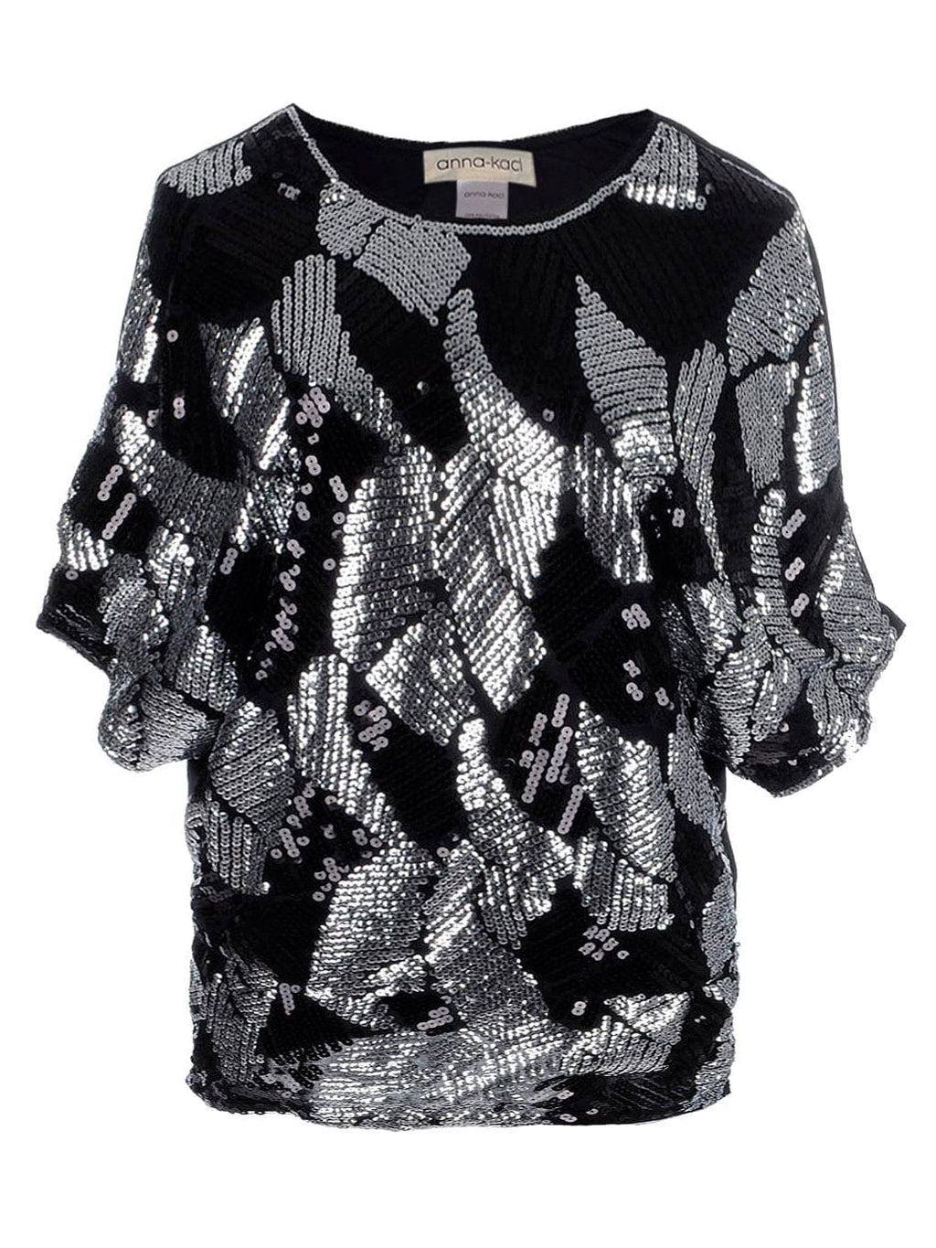 Blusa de noche holgada con mangas dolman y lentejuelas para mujer de Anna-Kaci