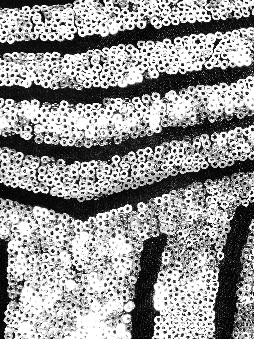 Camisa sin mangas con lentejuelas brillantes en el abdomen