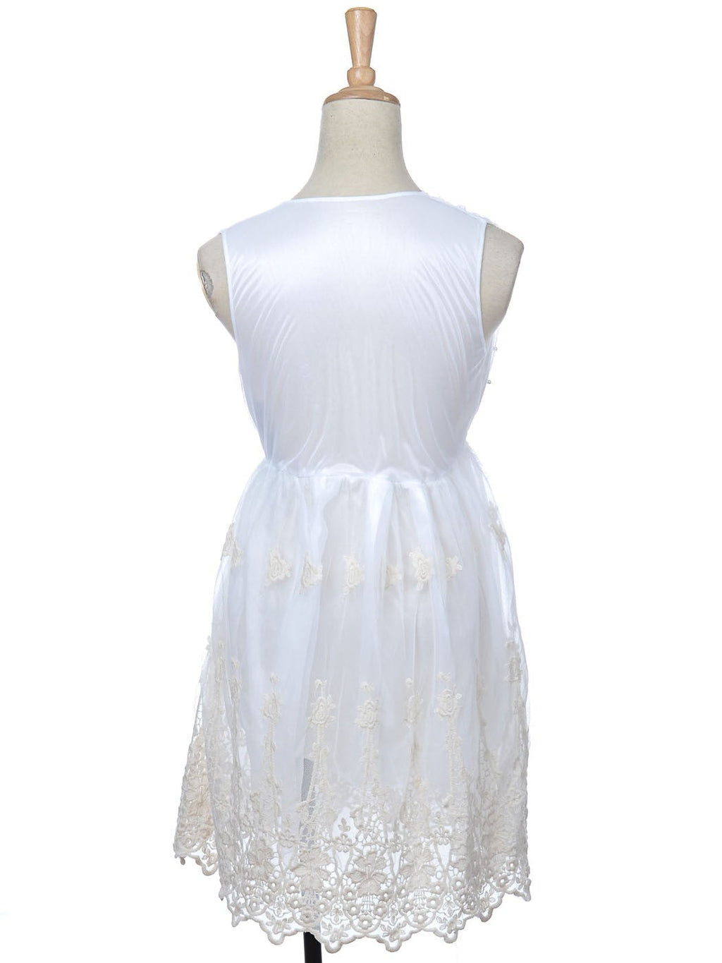 Vestido de dama de honor de inspiración griega con cuentas de perlas sintéticas en color blanco nube, talla única