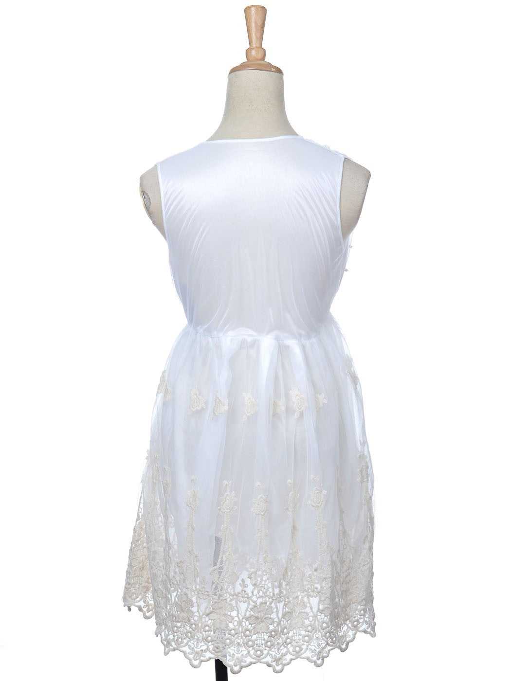 Vestido de dama de honor de inspiración griega con cuentas de perlas sintéticas en color blanco nube, talla única