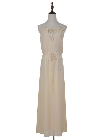Vestido de gasa con cordón en la espalda