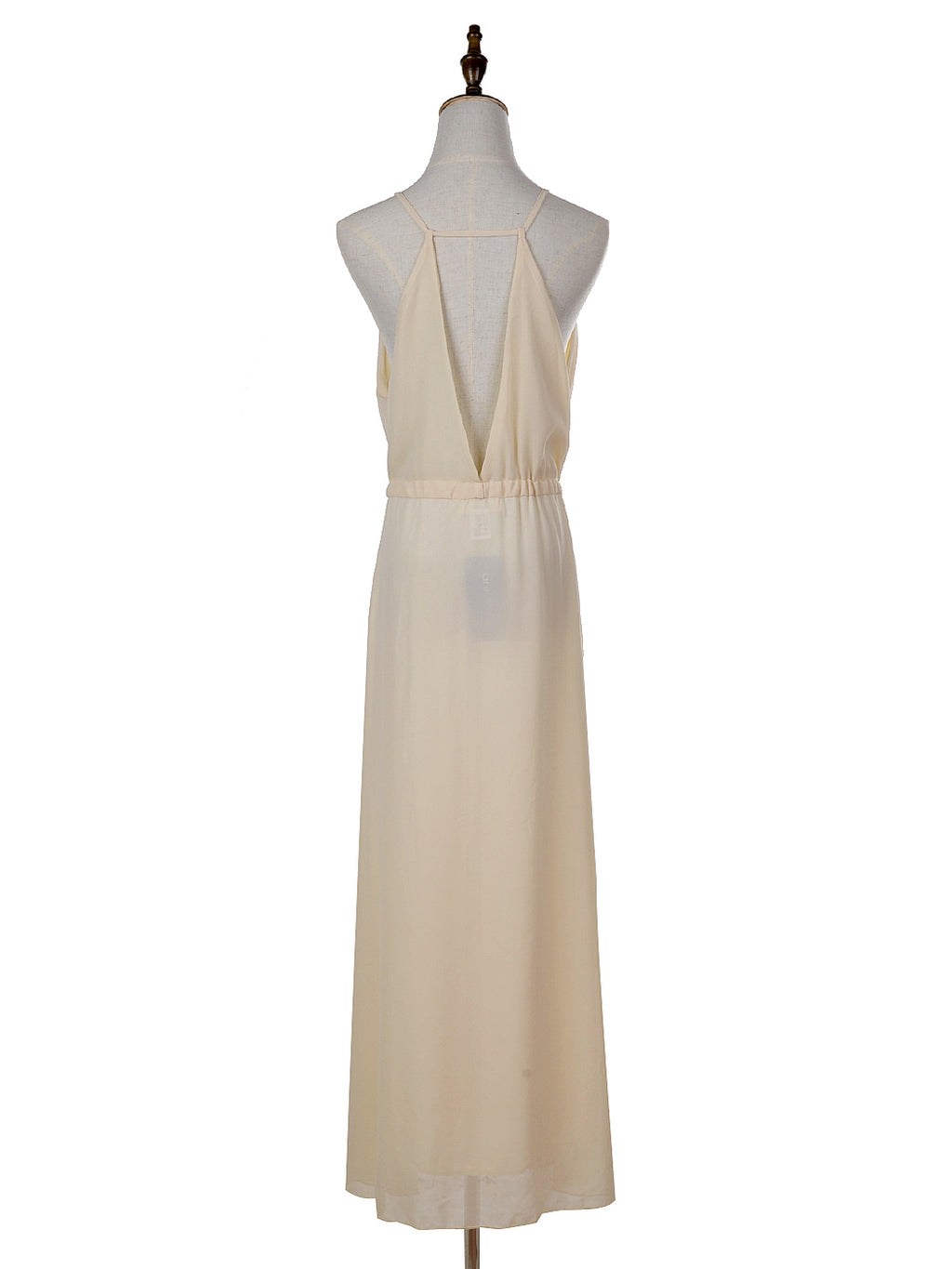 Chiffon Drawstring Backless Dress