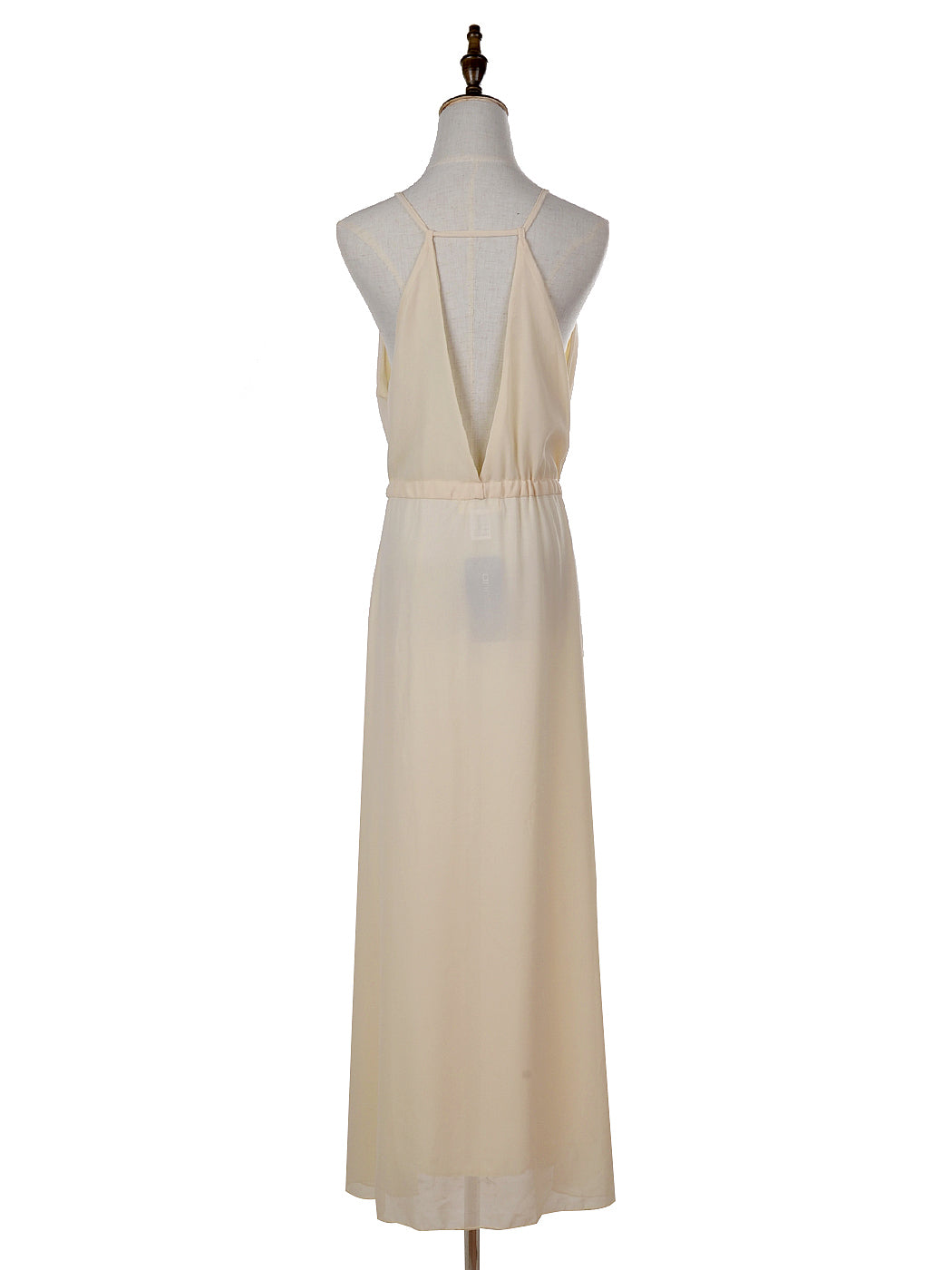 Chiffon Drawstring Backless Dress