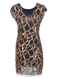 Vestido de Nochevieja de Anna-Kaci con diseño de lentejuelas doradas metalizadas