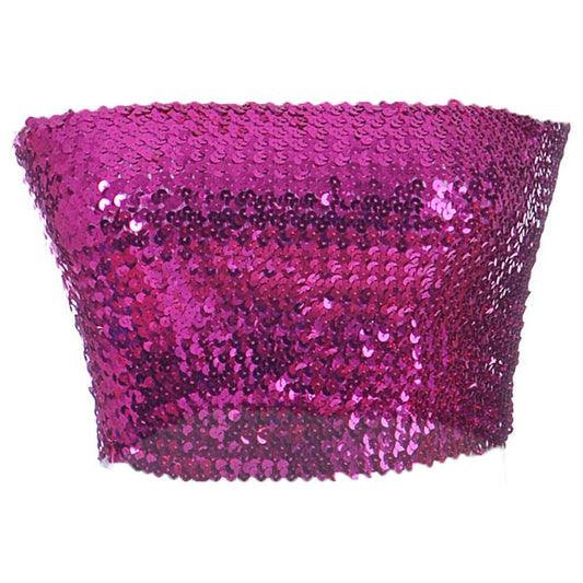 Strapless Glitter Sequin Bandeau