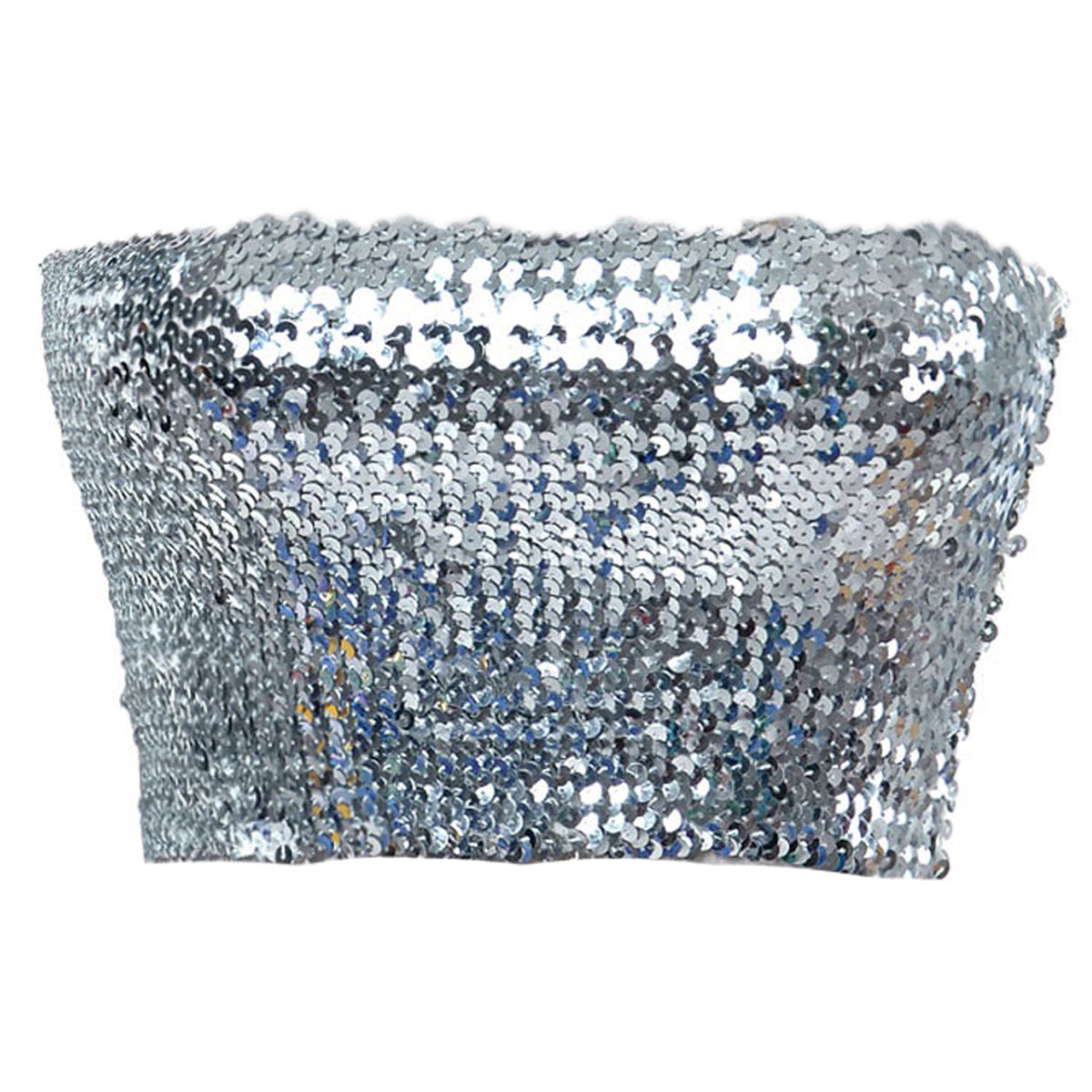 Strapless Glitter Sequin Bandeau