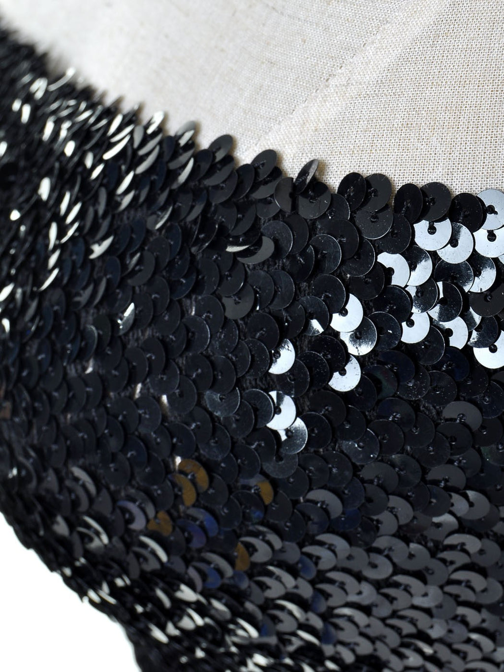 Bandeau sin tirantes con lentejuelas y purpurina