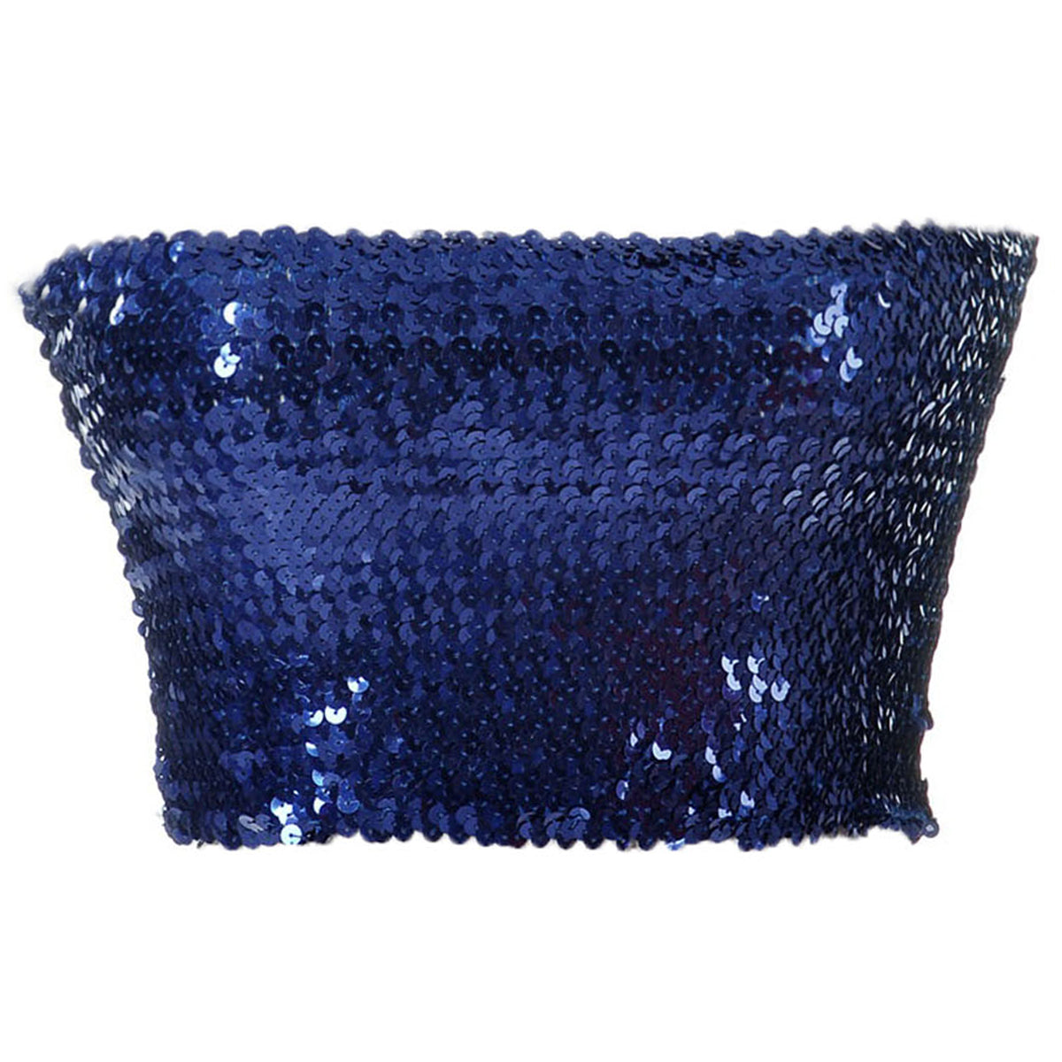 Bandeau sin tirantes con lentejuelas y purpurina