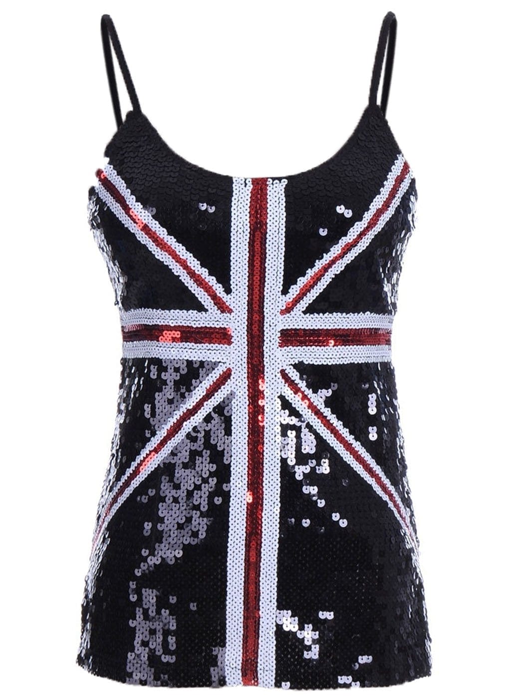 Top de tirantes con lentejuelas del Reino Unido