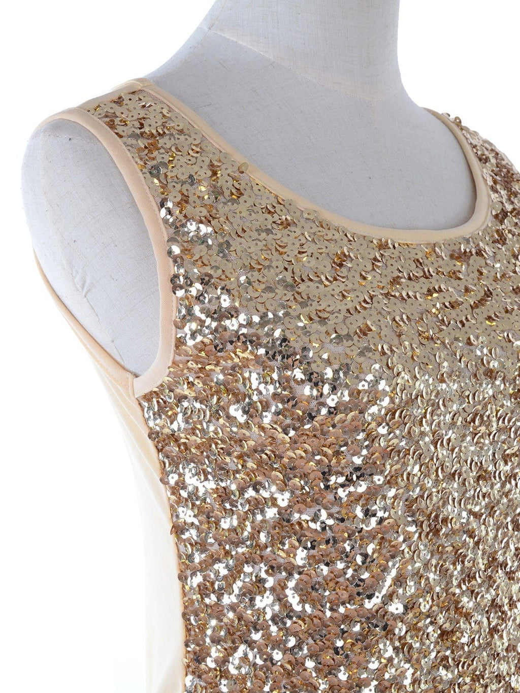 Blusa sin mangas con destellos y brillo