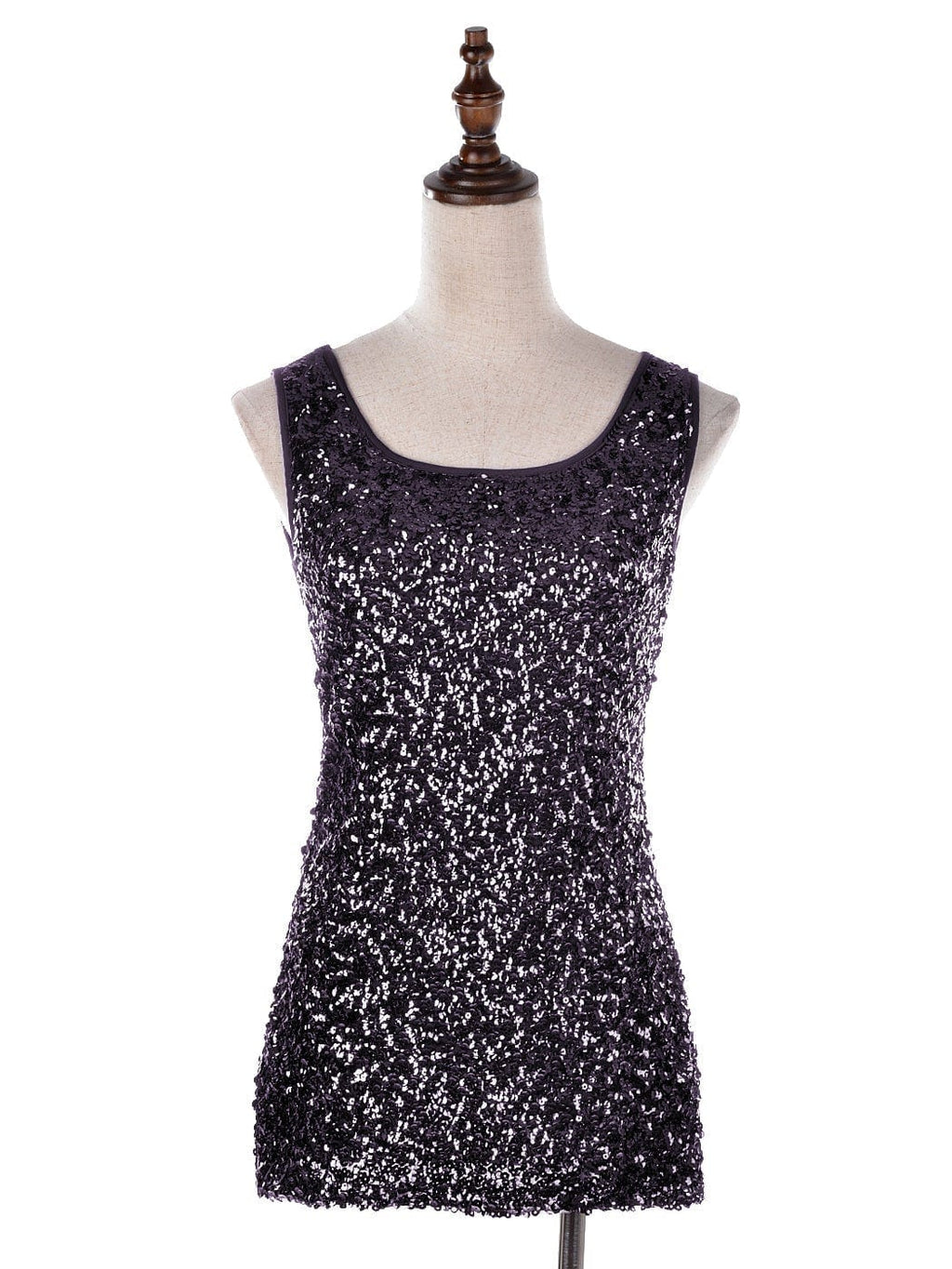 Blusa sin mangas con destellos y brillo