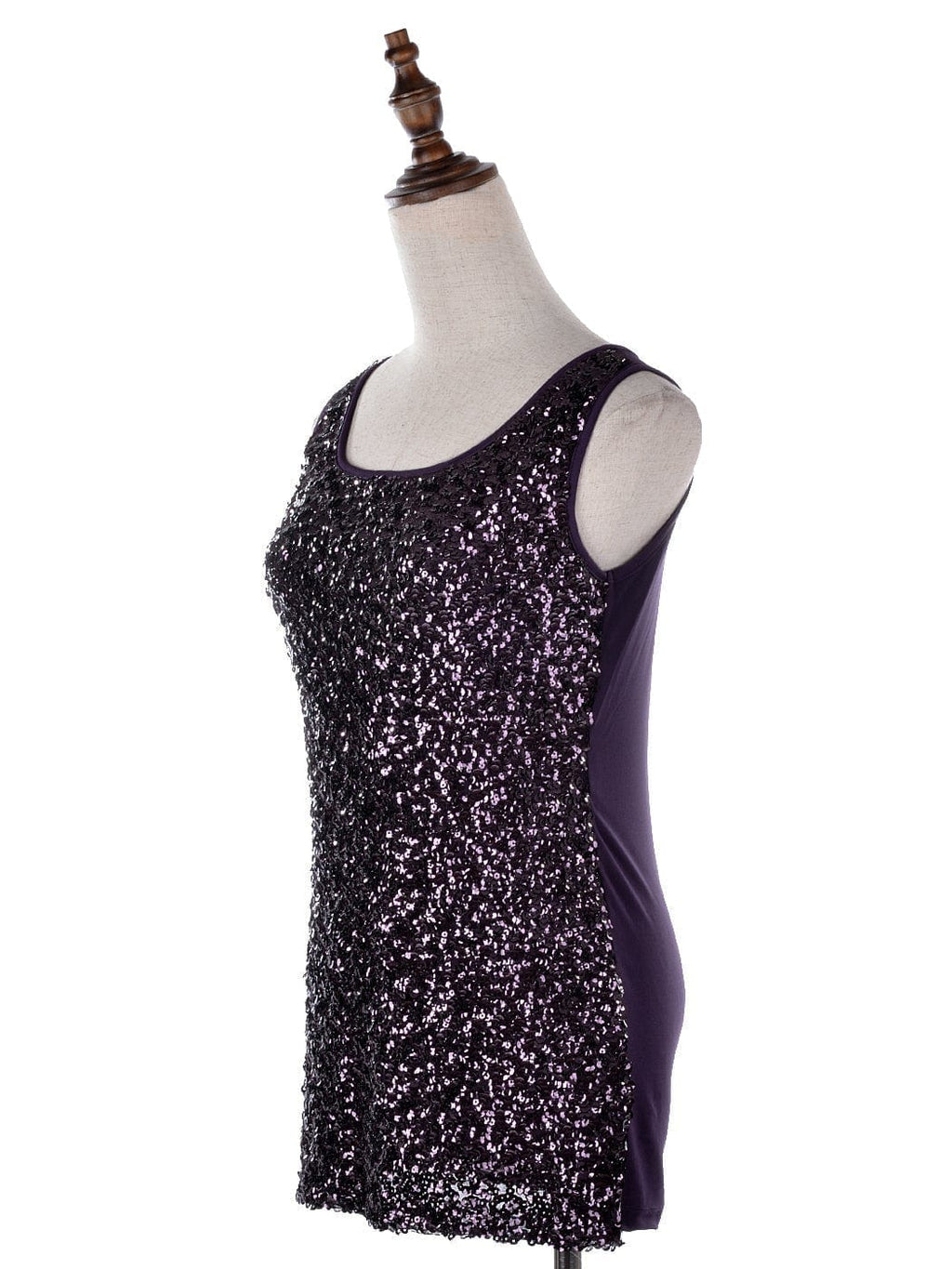 Blusa sin mangas con destellos y brillo