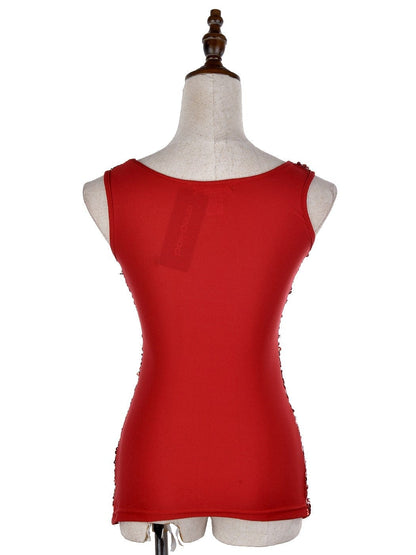 Blusa sin mangas con destellos y brillo