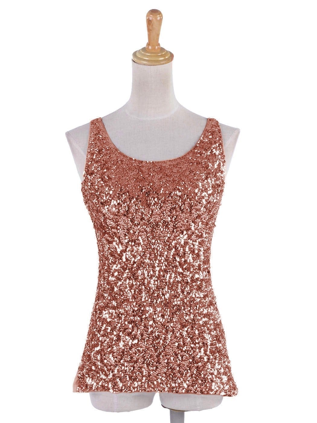 Blusa sin mangas con destellos y brillo
