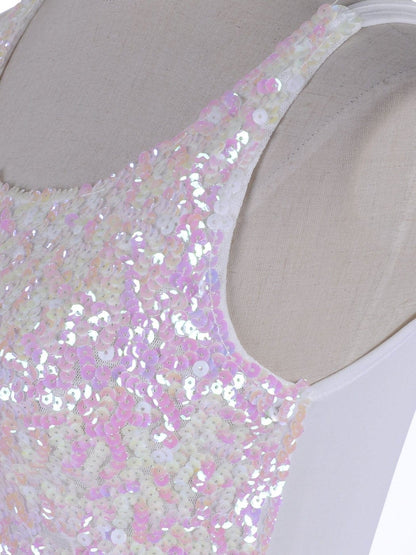 Blusa sin mangas con destellos y brillo