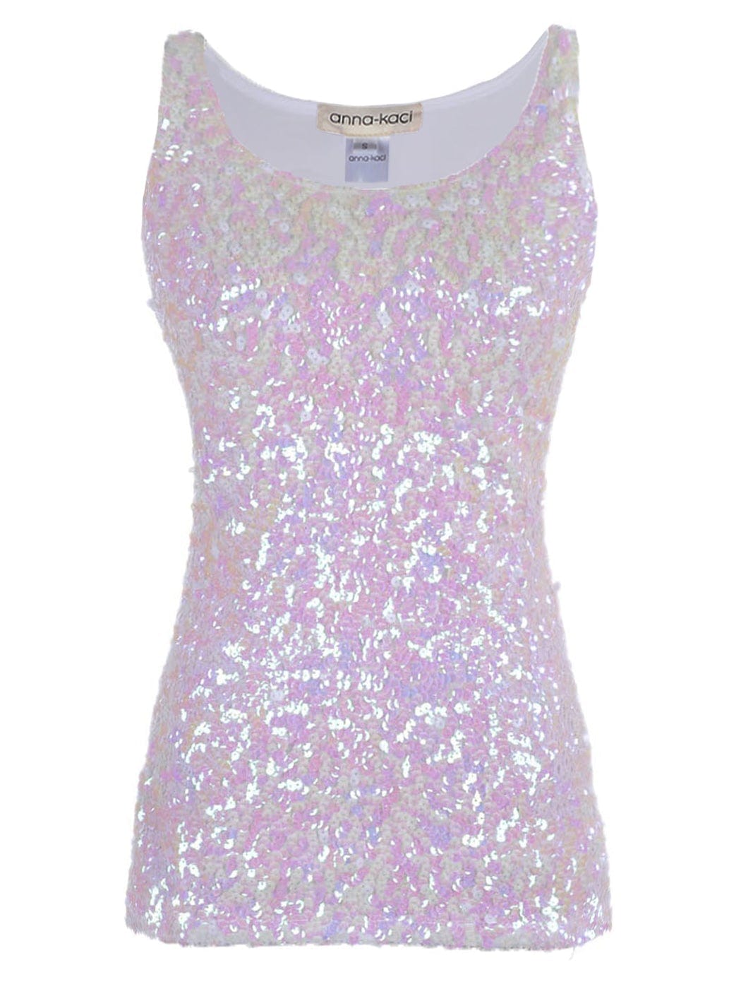 Blusa sin mangas con destellos y brillo