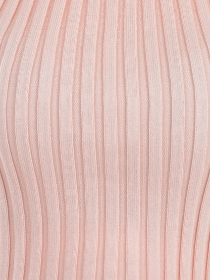 Anna-Kaci Slim Non-Restrictive Stretch Spaghetti Strap Ribbed Knit Crop Tank Top